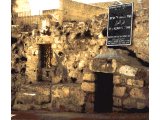 Traditional tomb of Lazarus at Bethany. This tomb is partly cut out of the rock and partly lined with masonry.